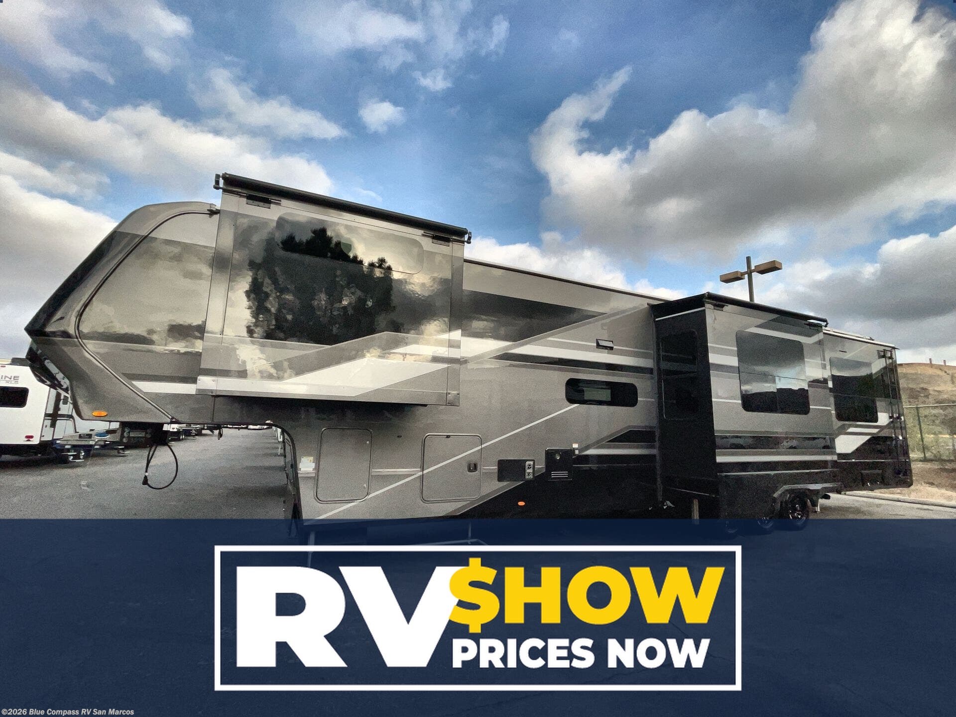 Email now about this 2025 Grand Design Momentum M-Class 414M! New 2025 Grand Design Momentum M-Class 414M available in San Marcos, California