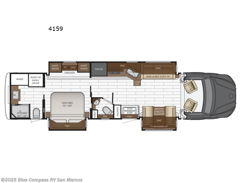 Call now about this 2026 Newmar Super Star 4159! 2026 Newmar Super Star 4159 - New Super C For Sale by Blue Compass RV San Marcos in San Marcos, California features Slideout