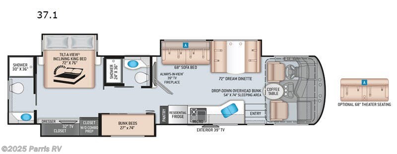Call now about this 2021 Thor Motor Coach Miramar 37.1! 2021 Thor Motor Coach Miramar 37.1 - Used Class A For Sale by Parris RV in Murray, Utah features Slideout