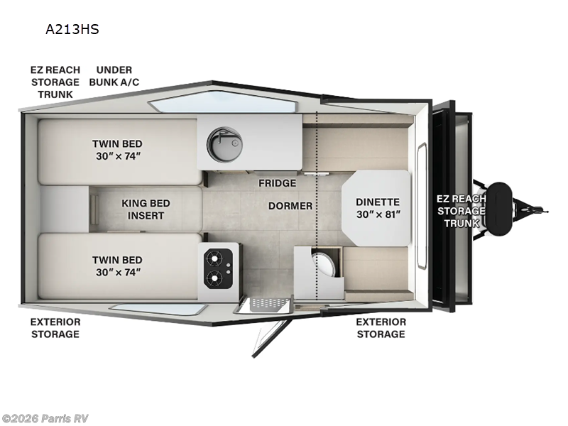 Call now about this 2026 Forest River Rockwood Hardside Series A213HS! 2026 Forest River Rockwood Hardside Series A213HS - New Popup For Sale by Parris RV in Murray, Utah