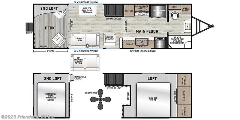Call now about this 2024 Coachmen Catalina Destination 18RDL! Floorplan of 2024 Coachmen Catalina Destination 18RDL