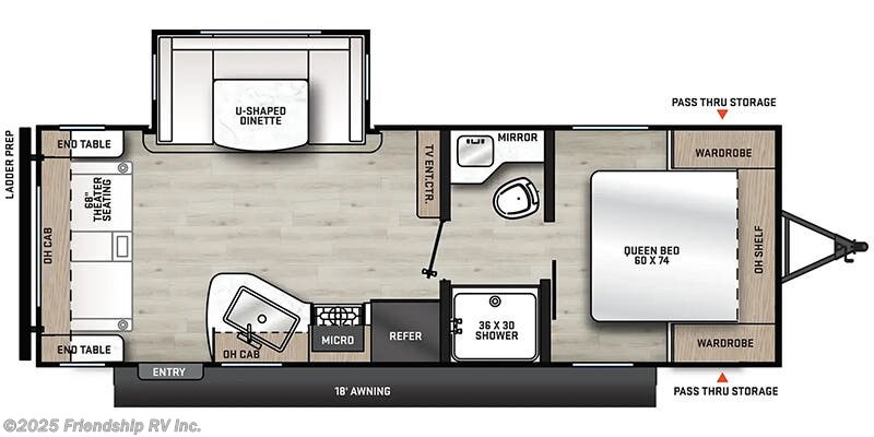 Call now about this 2025 Coachmen Catalina Summit Series 8 231MKS! Floorplan of 2025 Coachmen Catalina Summit Series 8 231MKS