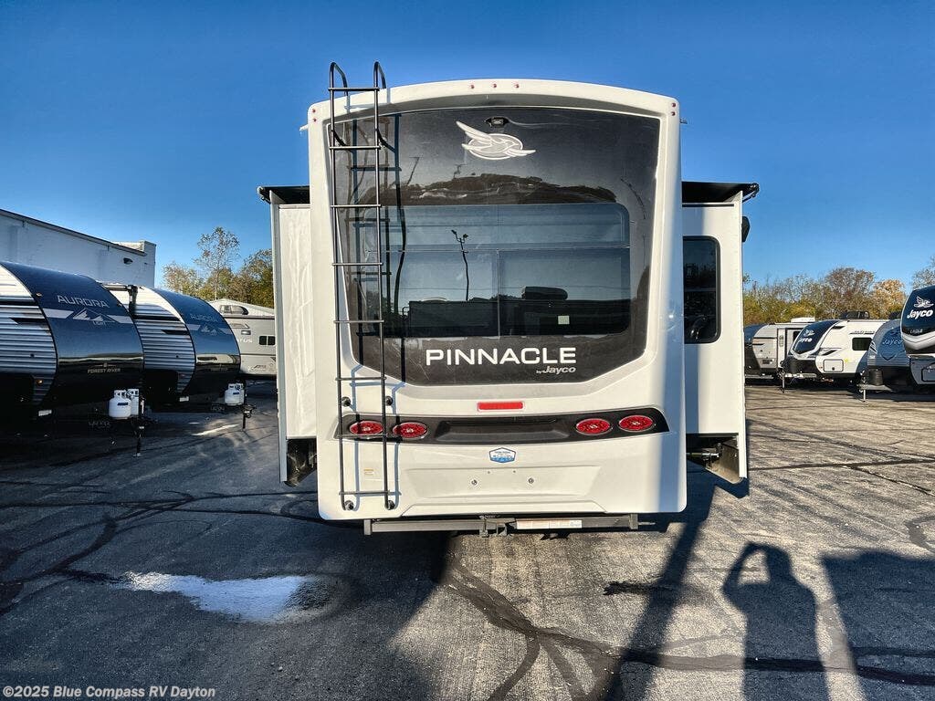 Contact us now about this 2025 Jayco Pinnacle 38KPTS! 2025 Pinnacle 38KPTS by Jayco from Blue Compass RV Dayton in New Carlisle, Ohio