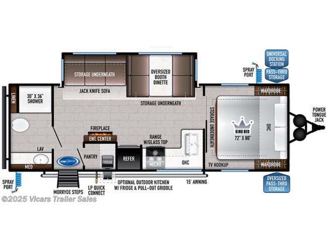 2023 East to West Della Terra 261RB Floorplan