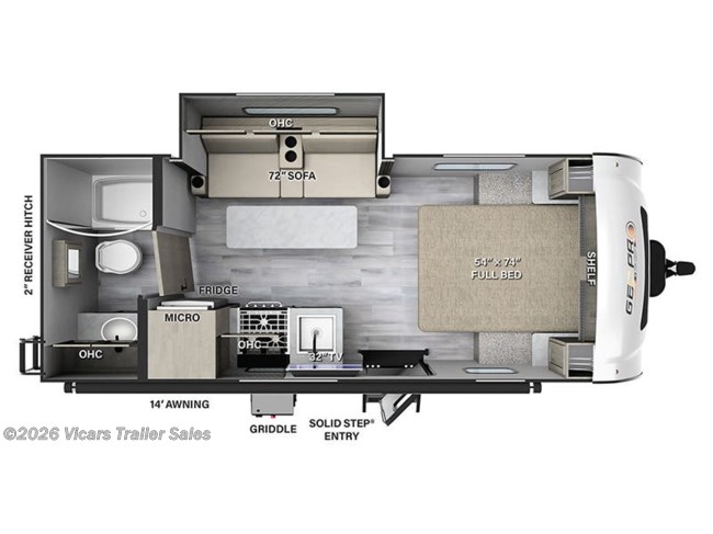 2026 Forest River Rockwood Geo Pro G20FBS Floorplan