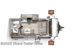 2022 Forest River Rockwood Geo Pro G19FDS floorplan image 2023 Forest River Rockwood Geo Pro G19FDS - New Travel Trailer for sale by Vicars Trailer Sales in Taylor, Michigan