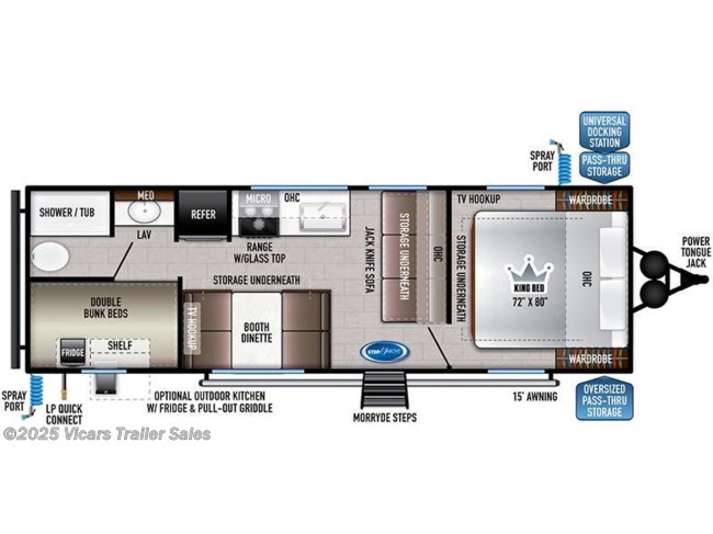 2021 East to West Della Terra 250BH Floorplan