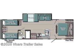 2022 Gulf Stream Ameri-Lite 279BH floorplan image 2023 Gulf Stream Ameri-Lite 279BH - New Travel Trailer for sale by Vicars Trailer Sales in Taylor, Michigan