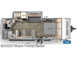 2023 Forest River Cherokee Grey Wolf 22CEBL floorplan image 2024 Forest River Cherokee Grey Wolf 22CEBL - New Travel Trailer for sale by Vicars Trailer Sales in Taylor, Michigan