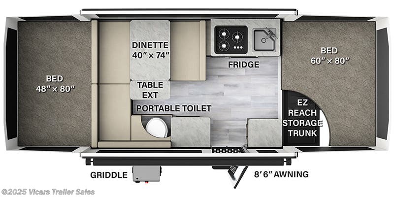 Stock Image for 2024 Forest River 1910ESP (options and colors may vary)