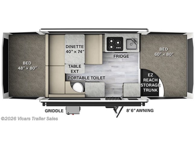 2024 Forest River Rockwood Extreme Sports Package 1910ESP Floorplan
