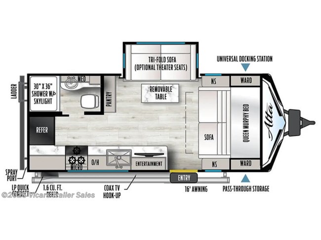 2025 East to West Alta 1900 MMK Floorplan