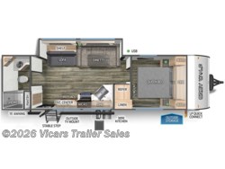 Stock Image for 2024 Forest River 26LK (options and colors may vary) 2024 Forest River Cherokee Grey Wolf 26LK - New Travel Trailer for sale by Vicars Trailer Sales in Taylor, Michigan