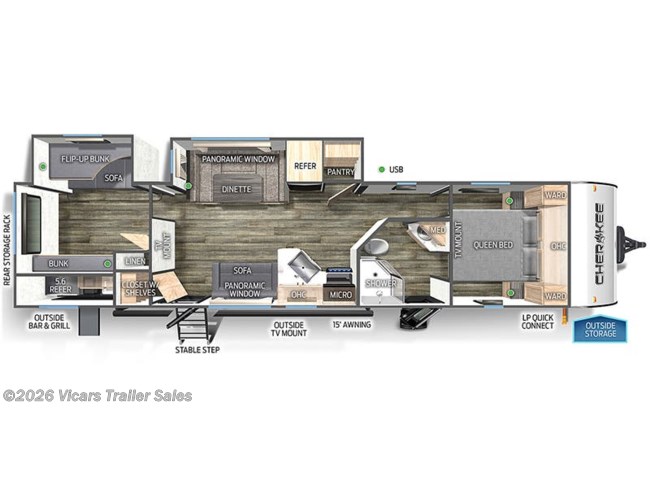 2024 Forest River Cherokee 294KM Floorplan