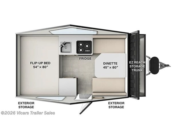 2025 Forest River Rockwood Hard Side A122S Floorplan