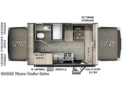 Call now about this 2025 Forest River Rockwood Roo 17E! Floorplan of 2025 Forest River Rockwood Roo 17E
