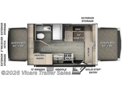 Stock Image for 2025 Forest River 17E (options and colors may vary) 2025 Forest River Rockwood Roo 17E - New Expandable Trailer for sale by Vicars Trailer Sales in Taylor, Michigan