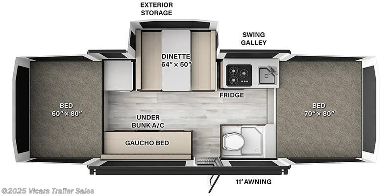 Stock Image for 2025 Forest River 2318FT (options and colors may vary)