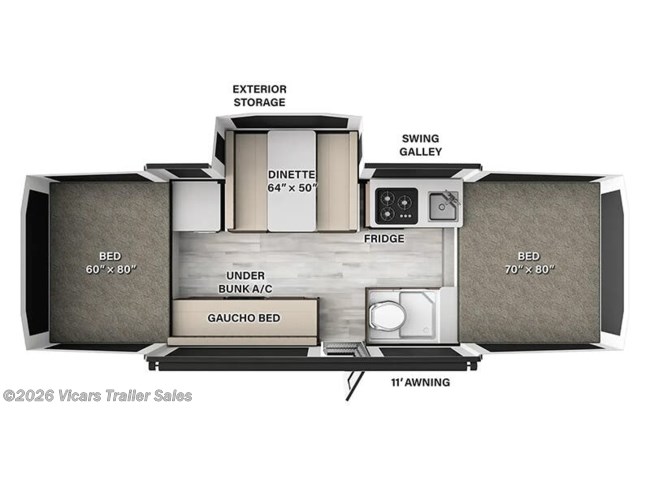 2025 Forest River Rockwood Freedom 2318FT Floorplan