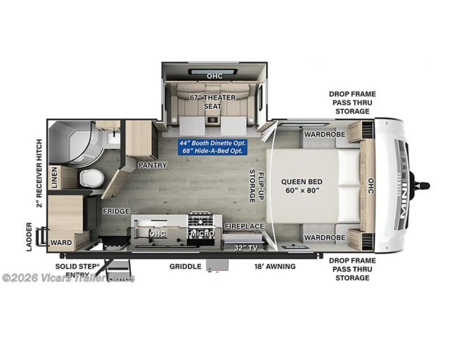 2025 Forest River Rockwood Mini Lite 2205S Floorplan
