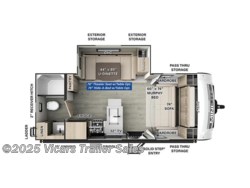 Stock Image for 2025 Forest River 2214S (options and colors may vary) 2025 Forest River Rockwood Mini Lite 2214S - New Travel Trailer for sale by Vicars Trailer Sales in Taylor, Michigan