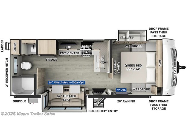 2025 Forest River Rockwood Mini Lite 2518S Floorplan