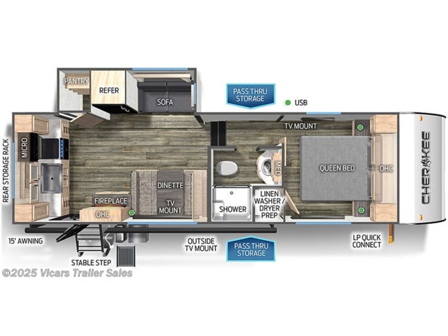 2024 Forest River Cherokee Black Label 235MBBL Floorplan