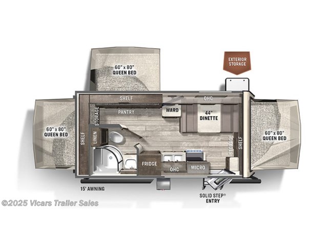 2022 Forest River Rockwood Roo 183 Floorplan