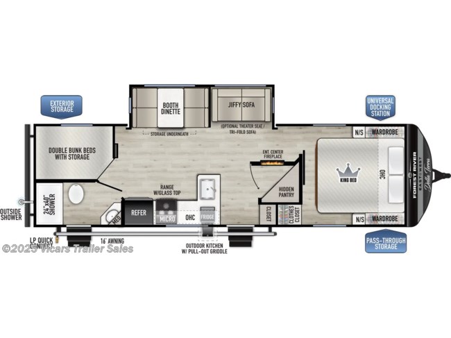 2026 East to West Della Terra 275BH Floorplan