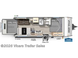 Stock Image for 2026 Forest River 19SM (options and colors may vary) 2026 Forest River Cherokee Grey Wolf 19SM - New Travel Trailer for sale by Vicars Trailer Sales in Taylor, Michigan