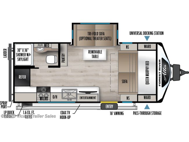 2026 East to West Alta 1900MMK Floorplan