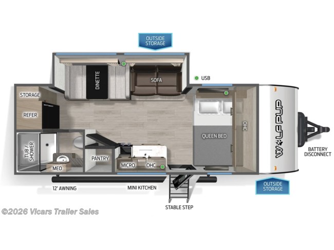 2026 Forest River Cherokee Wolf Pup 18PB Floorplan
