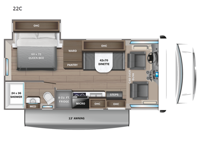 2024 Jayco Redhawk SE 22CF - New Class C For Sale by Vogt Family Fun Center  in Fort Worth, Texas