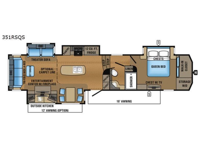 2017 Jayco North Point 351RSQS - Used Fifth Wheel For Sale by Vogt Family Fun Center  in Fort Worth, Texas