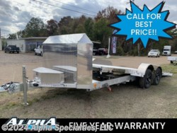 New 2024 Aluma 8218ANV-TILT-TA 18&apos; Anniversary Aluminum Tilt Car Hauler Trailer available in Pearl, Mississippi