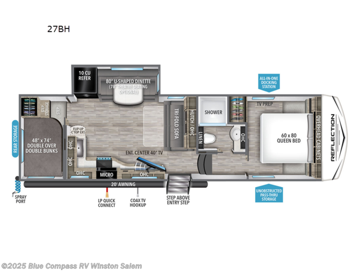 Email now about this 2024 Grand Design Reflection 100 Series 27BH! New 2024 Grand Design Reflection 100 Series 27BH available in Rural Hall, North Carolina