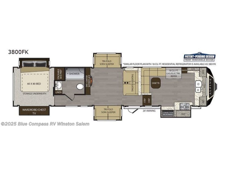 Email now about this 2019 Keystone Alpine 3800FK! Used 2019 Keystone Alpine 3800FK available in Rural Hall, North Carolina