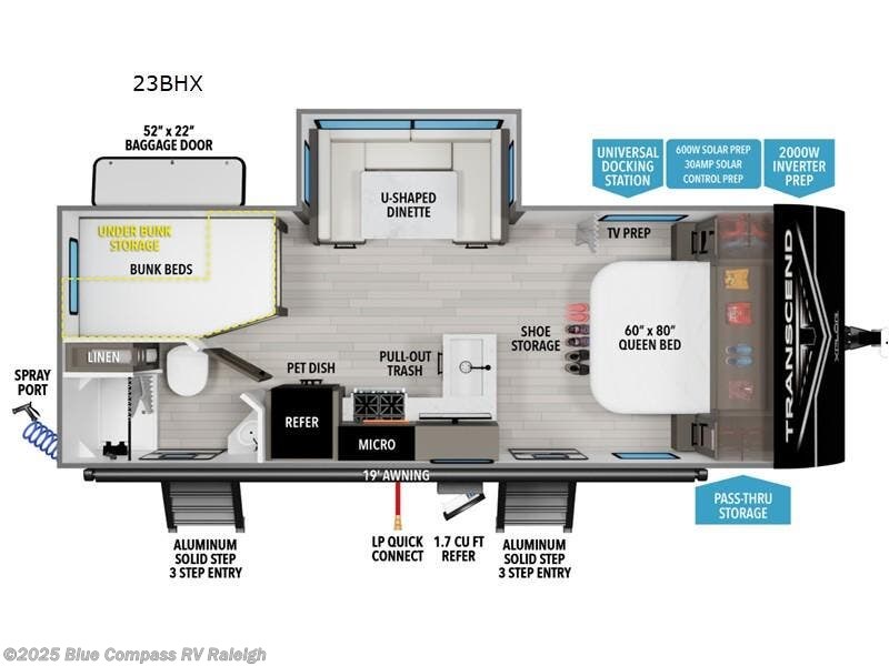 Contact us now about this 2026 Grand Design Transcend Xplor 23BHX! 2026 Transcend Xplor 23BHX by Grand Design from Blue Compass RV Raleigh in Raleigh, North Carolina