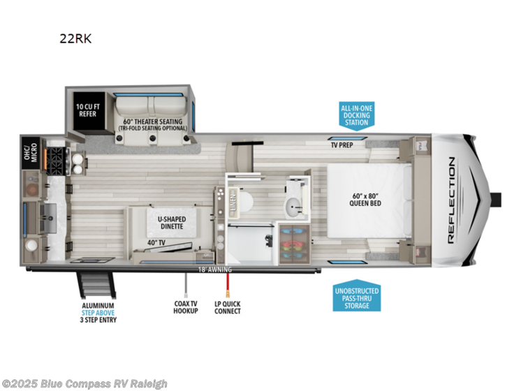 Email now about this 2026 Grand Design Reflection 100 Series 22RK! New 2026 Grand Design Reflection 100 Series 22RK available in Raleigh, North Carolina