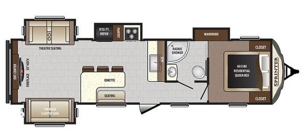 Used 2017 Keystone Sprinter 332DEN available in Lake Waynoka, Ohio