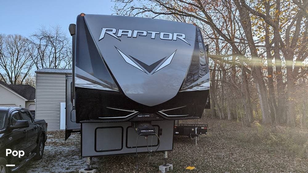 Contact us now about this 2021 Keystone Raptor 413! 2021 Raptor 413 by Keystone from Pop RVs in Marion, Indiana