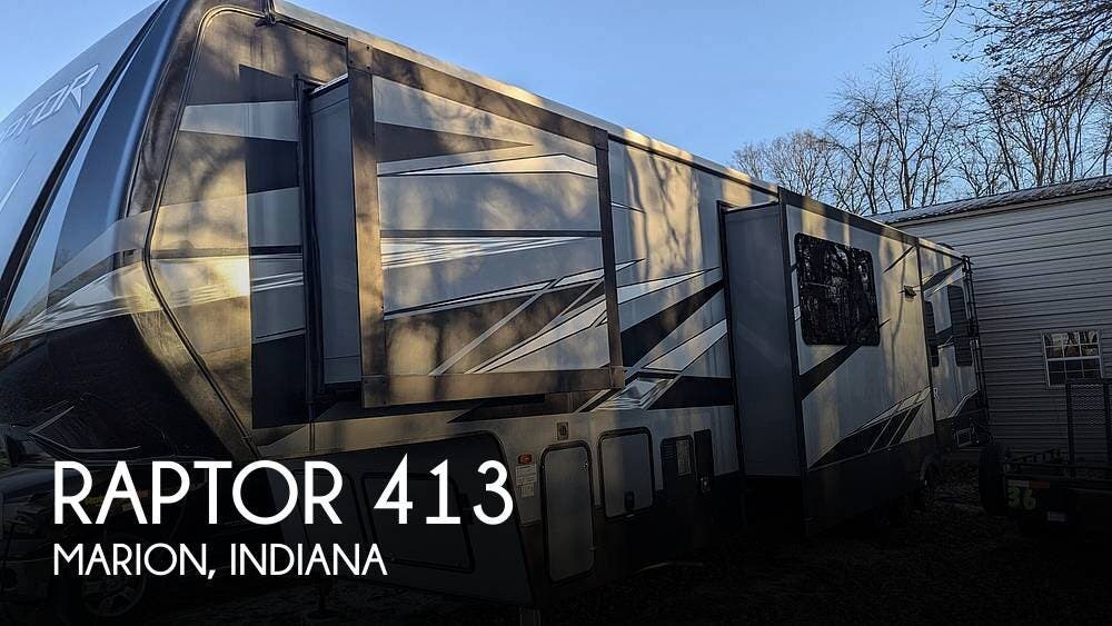 Email now about this 2021 Keystone Raptor 413! Used 2021 Keystone Raptor 413 available in Marion, Indiana