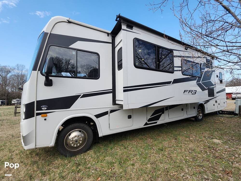 Call now about this 2022 Forest River FR3 34DS! 2022 Forest River FR3 34DS - Used Class A For Sale by Pop RVs in Cuba, New York features Slideout, Generator, Air Conditioning, Awning, Leveling Jacks