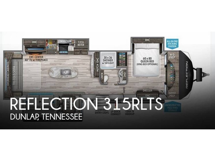Email now about this 2021 Grand Design Reflection 315RLTS! Used 2021 Grand Design Reflection 315RLTS available in Dunlap, Tennessee