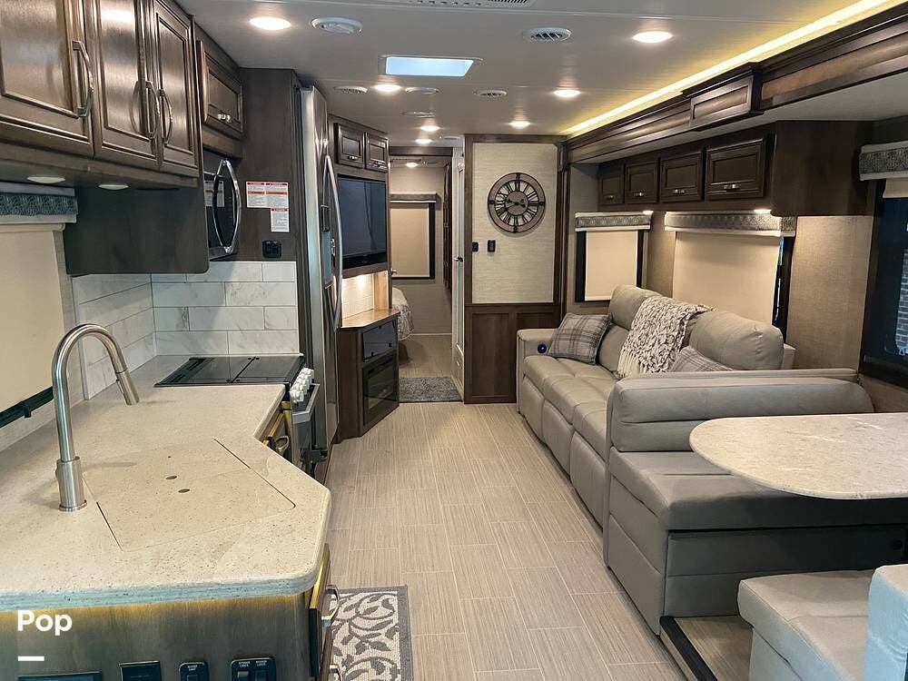 Call now about this 2021 Entegra Coach Vision XL 34B! 2021 Entegra Coach Vision XL 34B - Used Class A For Sale by Pop RVs in Ponchatoula, Louisiana features Generator, Slideout, Air Conditioning, Awning, Leveling Jacks