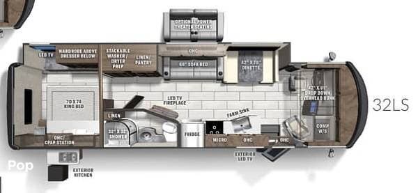 Call now about this 2022 Coachmen Mirada 32LS! 2022 Coachmen Mirada 32LS - Used Class A For Sale by Pop RVs in Owasso, Oklahoma features Generator, Leveling Jacks, Slideout, Awning, Air Conditioning
