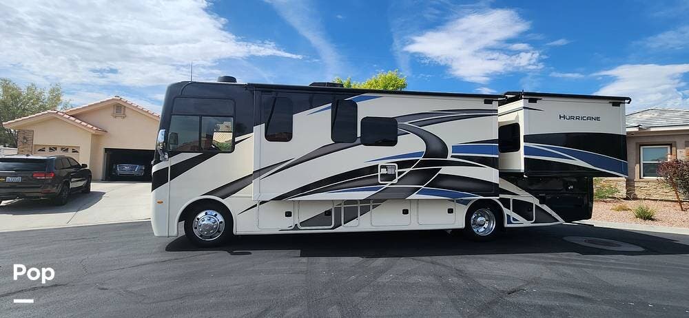 Call now about this 2022 Thor Motor Coach Hurricane 31C! 2022 Thor Motor Coach Hurricane 31C - Used Class A For Sale by Pop RVs in Las Vegas, Nevada features Slideout, Air Conditioning, Awning, Generator, Leveling Jacks