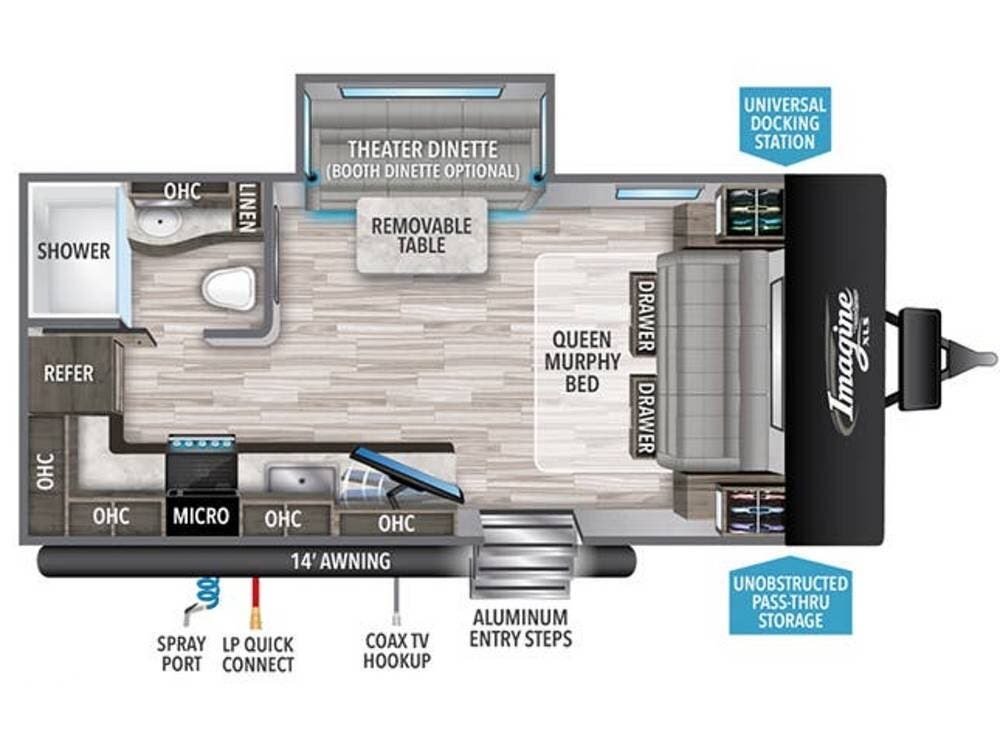 Contact us now about this 2023 Grand Design Imagine 17MKE! 2023 Imagine 17MKE by Grand Design from Pop RVs in Litchfield, Connecticut