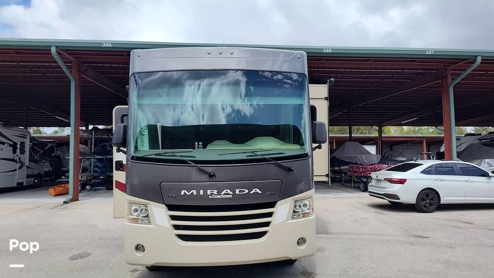 Call now about this 2019 Coachmen Mirada 35OS! 2019 Coachmen Mirada 35OS - Used Class A For Sale by Pop RVs in Bonita Springs, Florida features Awning, Air Conditioning, Leveling Jacks, Generator, Slideout