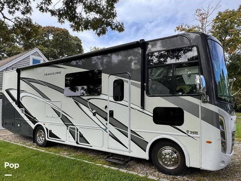 Call now about this 2023 Thor Motor Coach Hurricane 29M! 2023 Thor Motor Coach Hurricane 29M - Used Class A For Sale by Pop RVs in West Harwich, Massachusetts features Leveling Jacks, Generator, Slideout, Air Conditioning, Awning